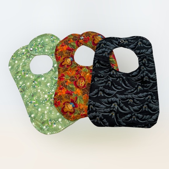 Hand Crafted Other - Lot/3 Handmade Holiday Bibs OOAK 🎁